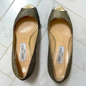 Beautiful gold glittery wedges